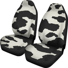 Load image into Gallery viewer, Cow Hide Print Car Seat Covers Black and White Rustic Pattern
