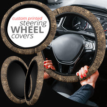 Load image into Gallery viewer, Faux Tooled Leather Steering Wheel Cover