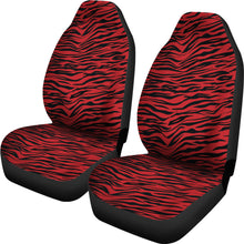 Load image into Gallery viewer, Red and Black Tiger Striped Car Seat Covers