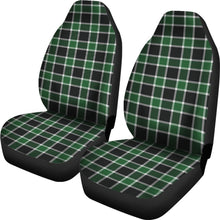 Load image into Gallery viewer, Dark Green and Black Plaid Check Car Seat Covers