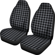 Load image into Gallery viewer, Dark Grey Buffalo Plaid Car Seat Covers