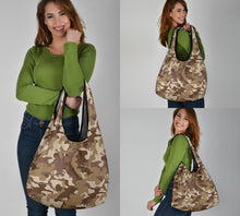 Load image into Gallery viewer, Brown Camouflage Reusable Grocery Shopping Bags Camo Pattern Pack of 3