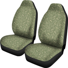 Load image into Gallery viewer, Green and Cream Leaves Pattern Car Seat Covers Set
