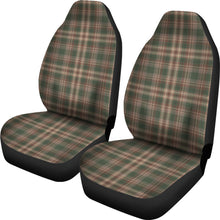 Load image into Gallery viewer, Woodland Plaid Green, Brown Car Seat Covers Set