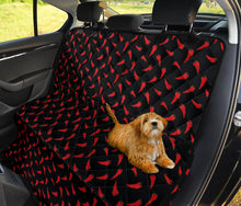 Load image into Gallery viewer, Black With Red Chili Pepper Pattern Back Seat Cover For Pets