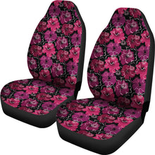 Load image into Gallery viewer, Black Pink Purple Floral Pattern Car Seat Covers Tropical Flowers