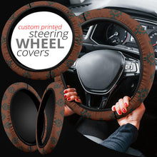Load image into Gallery viewer, Brown and Turquoise Aztec Steering Wheel