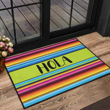 Load image into Gallery viewer, Hola Doormat With Colorful Serape Mexican Style Pattern