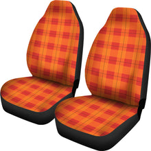 Load image into Gallery viewer, Red and Orange Buffalo Check Car Seat Covers