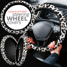 Load image into Gallery viewer, Snow Leopard Steering Wheel Cover