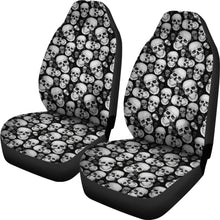 Load image into Gallery viewer, Black Gray Skulls Pattern Car Seat Covers