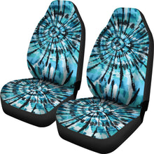 Load image into Gallery viewer, Tie Dye Seat Covers Teal, Black and Blue
