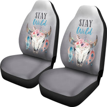 Load image into Gallery viewer, Smoke Ombre Boho Skull Stay Wild Seat Covers