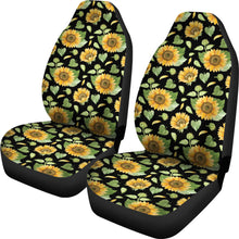 Load image into Gallery viewer, Sunflower Pattern and Leaves Car Seat Covers Set