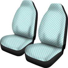 Load image into Gallery viewer, Light Turquoise and White Polka Dot Car Seat Covers