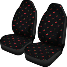 Load image into Gallery viewer, Black With Red Cherry Pattern Car Seat Covers