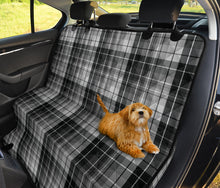 Load image into Gallery viewer, Gray, Black and White Tartan Plaid Back Seat Cover For Pets