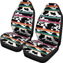 Load image into Gallery viewer, Cow With Serape Pattern Car Seat Covers Set