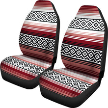 Load image into Gallery viewer, Dusty Rose, White and Black Serape Inspired Car Seat Covers Seat Protectors