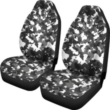 Load image into Gallery viewer, Snow Camo Car Seat Covers Camouflage White, Black, Gray Seat Protectors