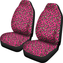 Load image into Gallery viewer, Hot Pink and Tan Leopard Print Car Seat Covers