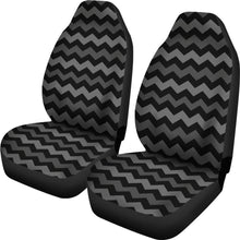 Load image into Gallery viewer, Gray and Black Ombre Chevron Car Seat Covers Set Seat Protectors