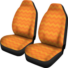 Load image into Gallery viewer, Orange Chevron Ombre Car Seat Covers Set