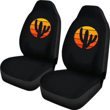 Load image into Gallery viewer, Retro Sunset With Cactus Car Seat Covers Set Desert Theme