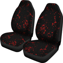 Load image into Gallery viewer, Black With Red Blood Spatter Splatter Pattern Car Seat Covers