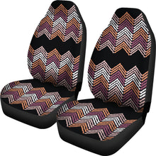 Load image into Gallery viewer, Black, Purple, Pink, Orange and White Ethnic Pattern Car Seat Covers