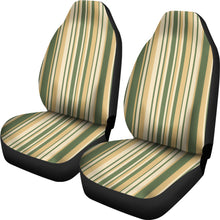 Load image into Gallery viewer, Tuscan Colored Neutral Striped Pattern Car Seat Covers