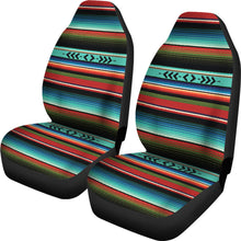 Load image into Gallery viewer, Colorful Green, Red, Blue and Orange Serape Car Seat Covers Set