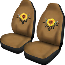 Load image into Gallery viewer, Sunflower Dream Catcher On Medium Brown Suede Colored Background Car Seat Covers
