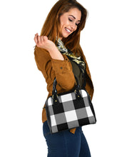 Load image into Gallery viewer, Buffalo Plaid Hand Bags Black With White or Red