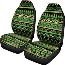 Load image into Gallery viewer, Green and Black Tribal Car Seat Covers Set Ethnic Aztec Pattern