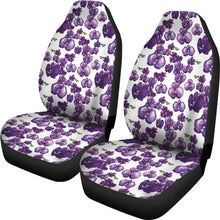 Load image into Gallery viewer, White and Purple Orchid Flower Pattern Car Seat Covers