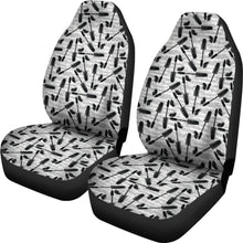 Load image into Gallery viewer, Gray White and Black Mascara Makeup Car Seat Covers