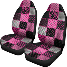 Load image into Gallery viewer, Pink and Black Shabby Chic Patchwork Quilt Style Car Seat Covers