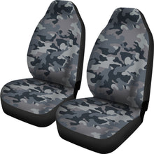 Load image into Gallery viewer, Gray Camouflage Car Seat Covers Camo Pattern