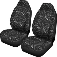 Load image into Gallery viewer, Kitchen Tools Cooking Car Seat Covers Chalky Black and White