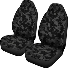 Load image into Gallery viewer, Camo Car Seat Covers Dark Gray and Black Seat Protectors Camouflage Pattern