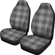 Load image into Gallery viewer, Gray Faux Denim Buffalo Plaid Car Seat Covers Seat Protectors