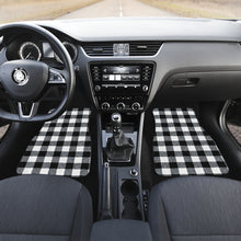 Load image into Gallery viewer, Black and White Buffalo Check Marled Pattern Floor Mats