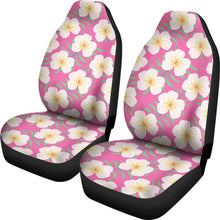 Load image into Gallery viewer, Pink With Frangipani Plumeria Hawaiian Island Flower Pattern Car Seat Covers