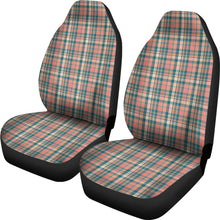 Load image into Gallery viewer, Peach Plaid Car Seat Covers
