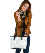 Load image into Gallery viewer, White With Retro Wildflower Pattern Tote Bag