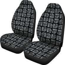 Load image into Gallery viewer, Black and White Tribal Abstract Car Seat Covers Set