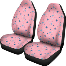 Load image into Gallery viewer, Pink With Retro Stars Pattern Car Seat Covers
