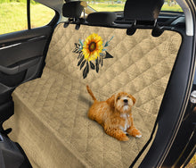 Load image into Gallery viewer, Boho Sunflower Dreamcatcher on Burlap Style Background Back Seat Cover For Pets