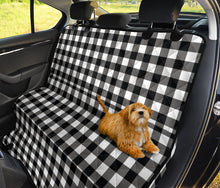 Load image into Gallery viewer, Black White Buffalo Plaid Pet Hammock To Match Front Seat Covers